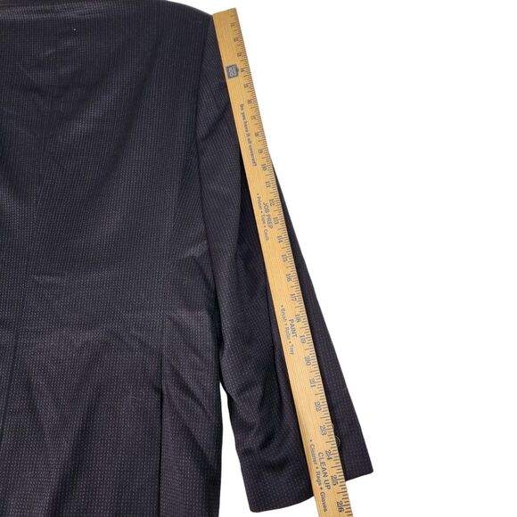 Ted Baker Blazer Mens 40R Black Muted Stripe Endurance 100% Wool 2 Button Coat - Picture 13 of 14